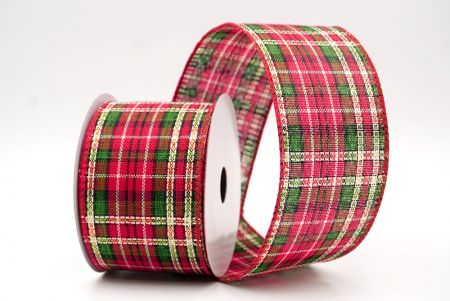Red_Classic Plaid and Check Wired Ribbon_KF9879GC-7-7