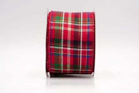 Red_Classic Plaid and Check Wired Ribbon_KF9880GC-7-7