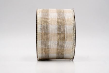 Cream_Classic Plaid and Check Wired Ribbon_KF9881GC-2-2