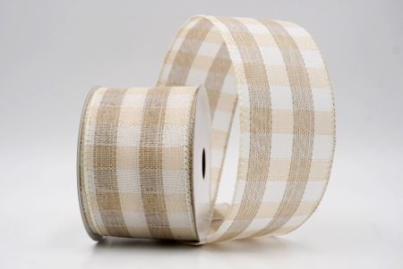 Cream_Classic Plaid and Check Wired Ribbon_KF9881GC-2-2