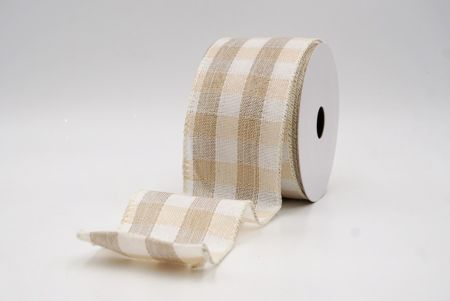 Cream_Classic Plaid and Check Wired Ribbon_KF9881GC-2-2
