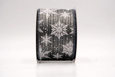 Festive Winter Snowflake Wired Ribbon_KF9882GC-50-123