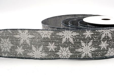 Festive Winter Snowflake Wired Ribbon_KF9882GC-50-123