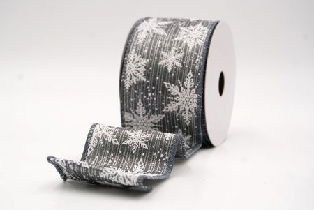 Festive Winter Snowflake Wired Ribbon_KF9882GC-50-123