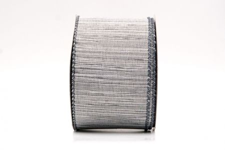 Gray Elegant Burlap Textured Wired Ribbon_KF9883GC-50-123
