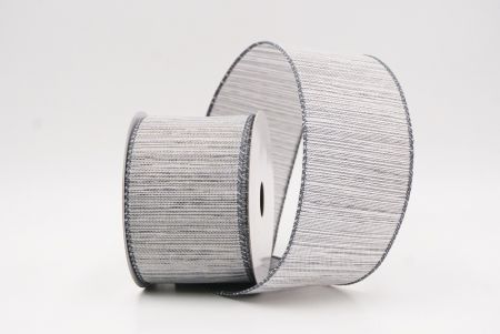 Gray Elegant Burlap Textured Wired Ribbon_KF9883GC-50-123