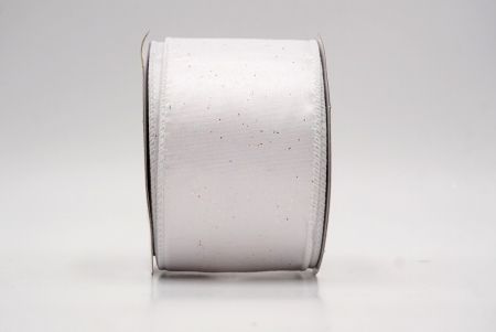 White_Solid Color Glitter Sprinkled Wired Ribbon_KF9889GC-1-1
