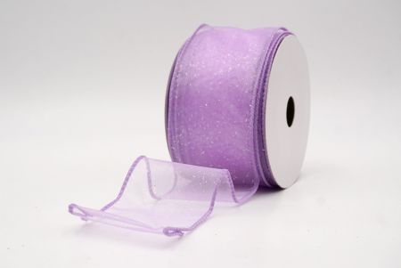 Purple Sheer_Solid Color Glitter Sprinkled Wired Ribbon_KF9890GC-11-11