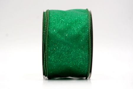 Green Sheer_Solid Color Glitter Sprinkled Wired Ribbon_KF9890GC-3-127