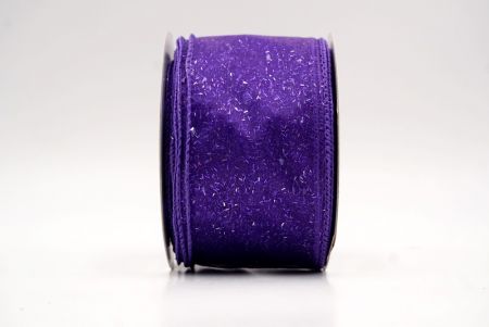 Violet Sheer_Solid Color Glitter Sprinkled Wired Ribbon_KF9890GC-34-34