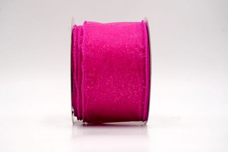 Hot Pink Sheer_Solid Color Glitter Sprinkled Wired Ribbon_KF9890GC-40-40