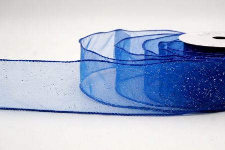 Blue Sheer_Solid Color Glitter Sprinkled Wired Ribbon_KF9890GC-56-151