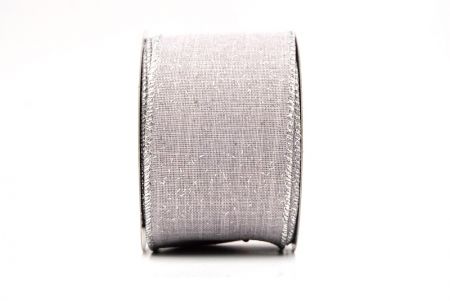 Gray Glitter Solid Colors Wired Ribbon_KF9891G-50