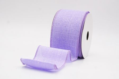 Purple Glitter Solid Colors Wired Ribbon_KF9891GC-11-11