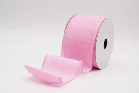 Pink Glitter Solid Colors Wired Ribbon_KF9891GC-5-5