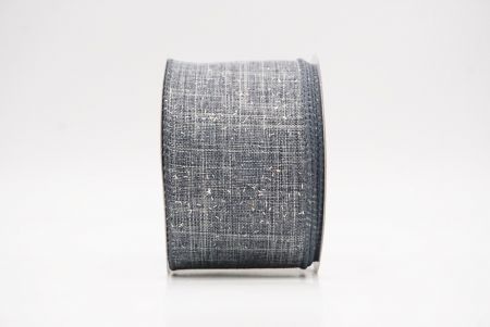 Dark Gray Glitter Solid Colors Wired Ribbon_KF9891GC-51-123