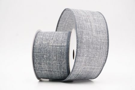 Dark Gray Glitter Solid Colors Wired Ribbon_KF9891GC-51-123
