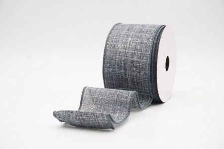Dark Gray Glitter Solid Colors Wired Ribbon_KF9891GC-51-123