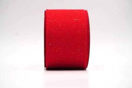 Red Glitter Solid Colors Wired Ribbon_KF9891GC-7-7
