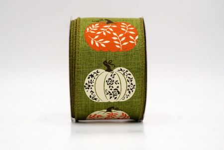 Green_Floral Vine Pumpkin Wired Ribbon_KF9897GC-3-185