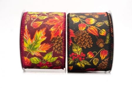 Kimalteleva Vaahteranlehti ja Käpy Syksyn Johtoraita_KF9899.KF9900