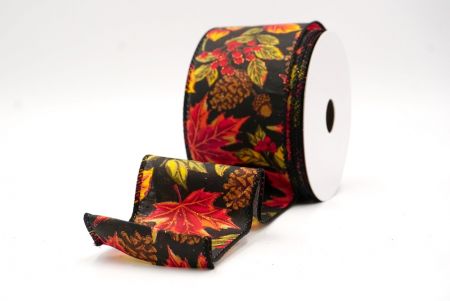 Mustaa_Kimalteleva Vaahteranlehti ja Käpy Syys Johtoraita_KF9900GC-53-53