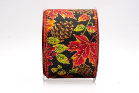 Musta/Kulta_Kimalteleva Vaahteranlehti ja Käpy Syys Johtoraita_KF9900GC-53G-220