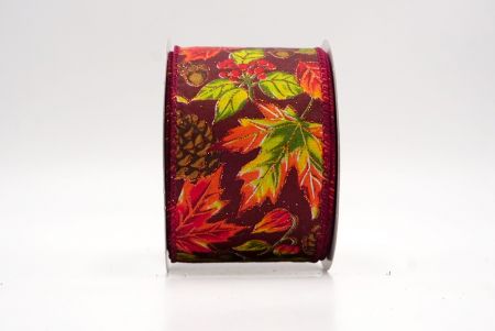 Burgundi_Kimalteleva Vaahteranlehti ja Käpy Syys Johtoraita_KF9900GC-8-8