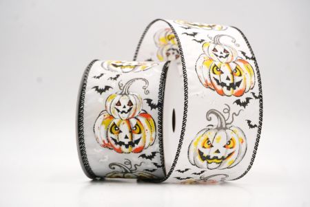 Fehér - Fekete Jack-O’-Lantern Halloween Drót Szalag_KF9918GC-1-53