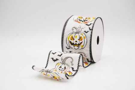 Fehér - Fekete Jack-O’-Lantern Halloween Drót Szalag_KF9918GC-1-53