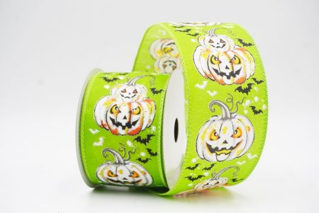 Neon zöld Jack-O’-Lantern Halloween drótos szalag_KF9918GC-15-190