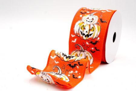 Narancs Jack-O’-Lantern Halloween drótos szalag_KF9918GC-54-54