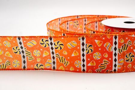 Чорний_Хелловінська змішана цукерка та стрічка з діамантовою смужкою_KF9919GC-54-54