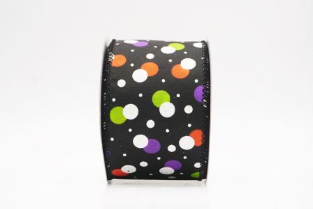 Fekete Hátborzongató Halloween Pöttyös Drótos Szalag_KF9920GC-53-53