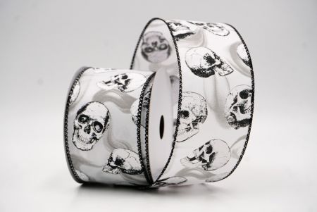 सफेद कंकाल हैलोवीन वायर्ड रिबन_KF9924GC-1-53