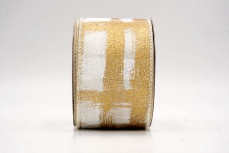 Cream_Brushstroke Plaid Wired Ribbon_KF9930GC-2-2