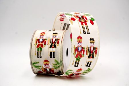Weißer Nussknacker-Soldat & Lebkuchen-Weihnachtsdrahtband_KF9931GC-2-2
