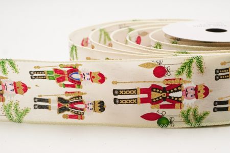 Weißer Nussknacker-Soldat & Lebkuchen-Weihnachtsdrahtband_KF9931GC-2-2