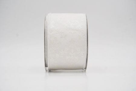 White Scroll Filigree Christmas Wired Ribbon_KF9935GC-1-1