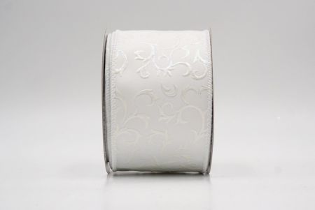 सफेद_धात्विक फॉयल स्क्रॉल वायर्ड रिबन_KF9937GC-1-1