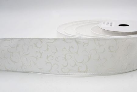 सफेद_धात्विक फॉयल स्क्रॉल वायर्ड रिबन_KF9937GC-1-1