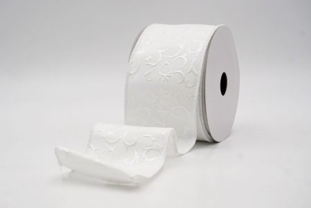 सफेद_धात्विक फॉयल स्क्रॉल वायर्ड रिबन_KF9937GC-1-1