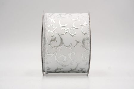 सफेद_धात्विक फॉयल स्क्रॉल वायर्ड रिबन_KF9938GC-1-1