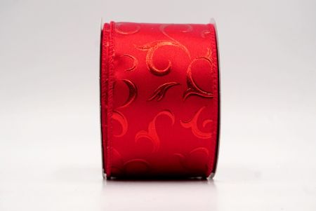 Red_Metallic Foil Scroll Wired Ribbon_KF9941GC-7-7