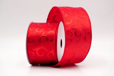 Red_Metallic Foil Scroll Wired Ribbon_KF9941GC-7-7