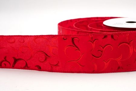 Red_Metallic Foil Scroll Wired Ribbon_KF9941GC-7-7