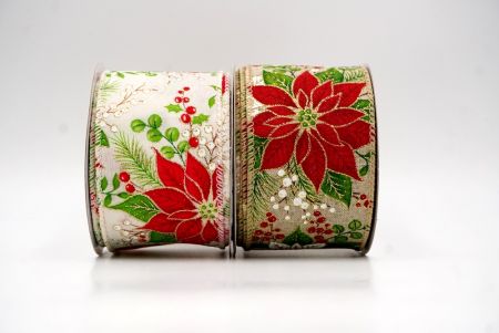 Fita Floral de Natal Poinsettia com Fio