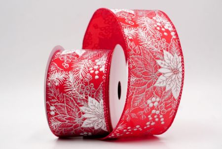 Red_Glitter Poinsettia & Holly Wired Ribbon_KF9944GC-7-7