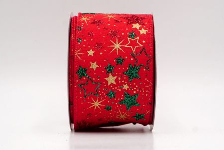 Red_Holiday Sparkle Star Wired Ribbon_KF9949GC-7-7