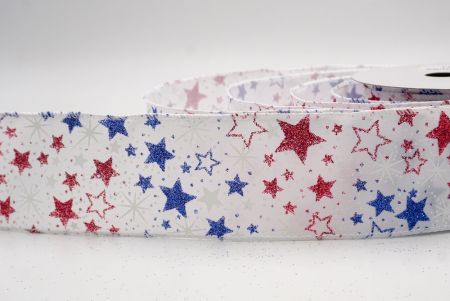 White_Holiday Sparkle Star Wired Ribbon_KF9950GC-1-1